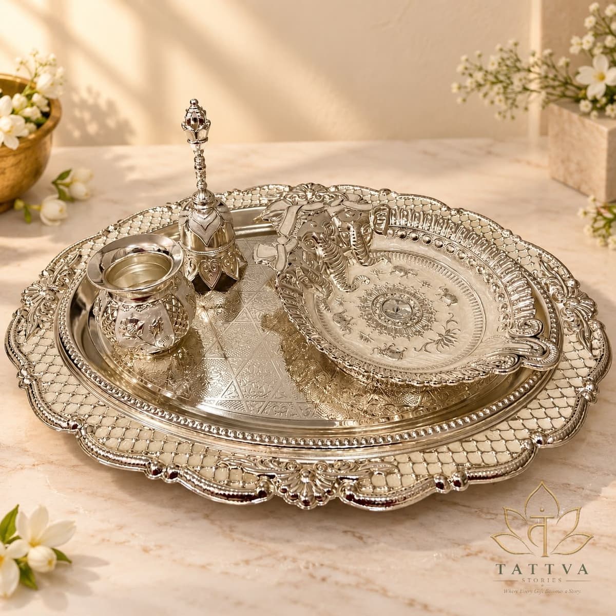 Mayura Mohini Pooja thali 